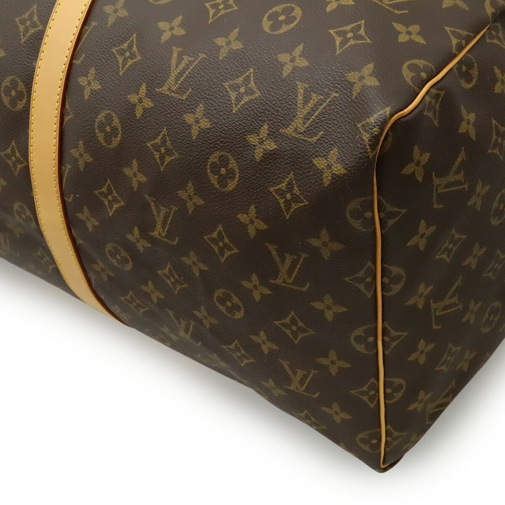 LOUIS VUITTON Brown Monogram Keepall 55 Boston Bag - Picture 4 of 10